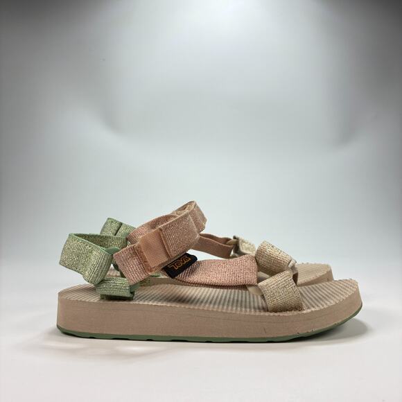 Teva Original Universal Metallic Pink Adjustable Sandals 1131611C Youth Size 12 - Picture 1 of 9